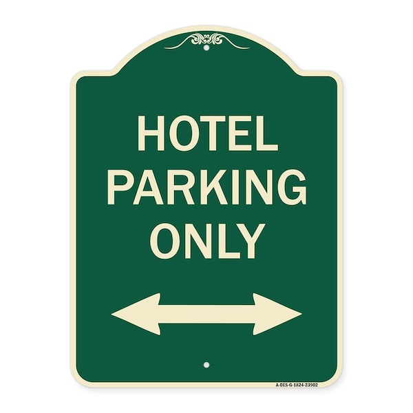 Signmission Hotel Parking W/ Bidirectional Arrow Heavy-Gauge Aluminum Sign, 24" x 18", G-1824-23902 A-DES-G-1824-23902 - main